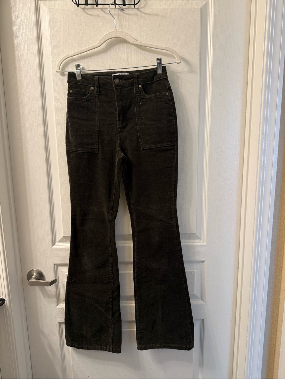 Blue Spice Black Corduroy Flare Pants